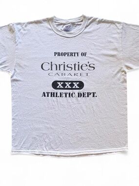 Vintage Christie’s Cabaret Athletic Department Tee 25x28 XL